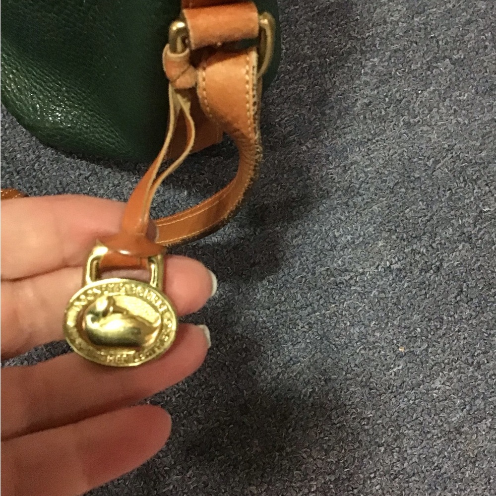 DOONEY & BOURKE VINTAGE GREEN LEATHER BUCKET BAG GUC LARGE SZ - Picture 3 of 7